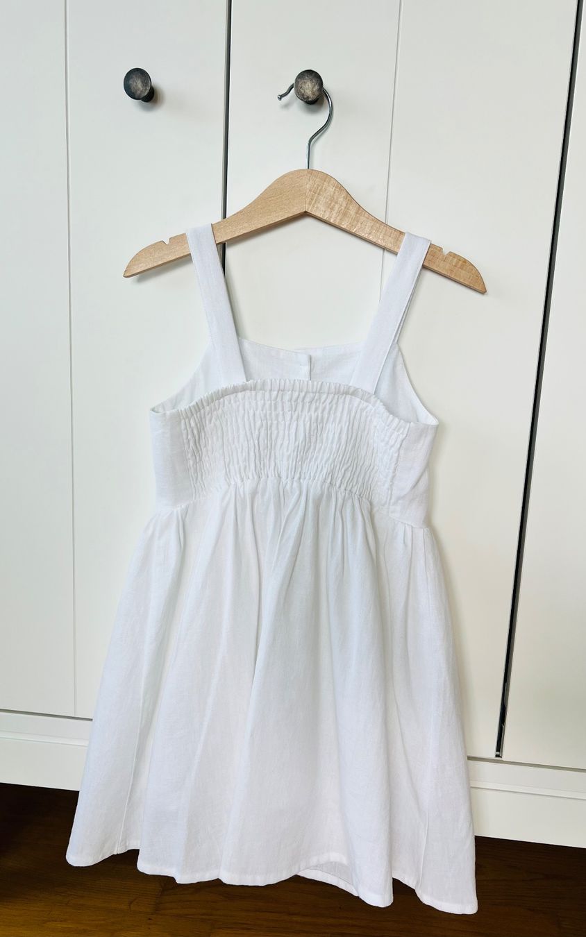 H&M Vestiti & Gonne: H&M 110 Kleid weiss Leinen – Usato da Burgdorf venduto da rulan 2