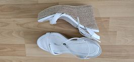 Weisse Sommer Keilsandalen Gr. 39 Benetton.