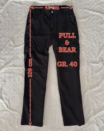 Jeans PULL & BEAR CARGOJEANS schwarz Gr 40, top Zustand