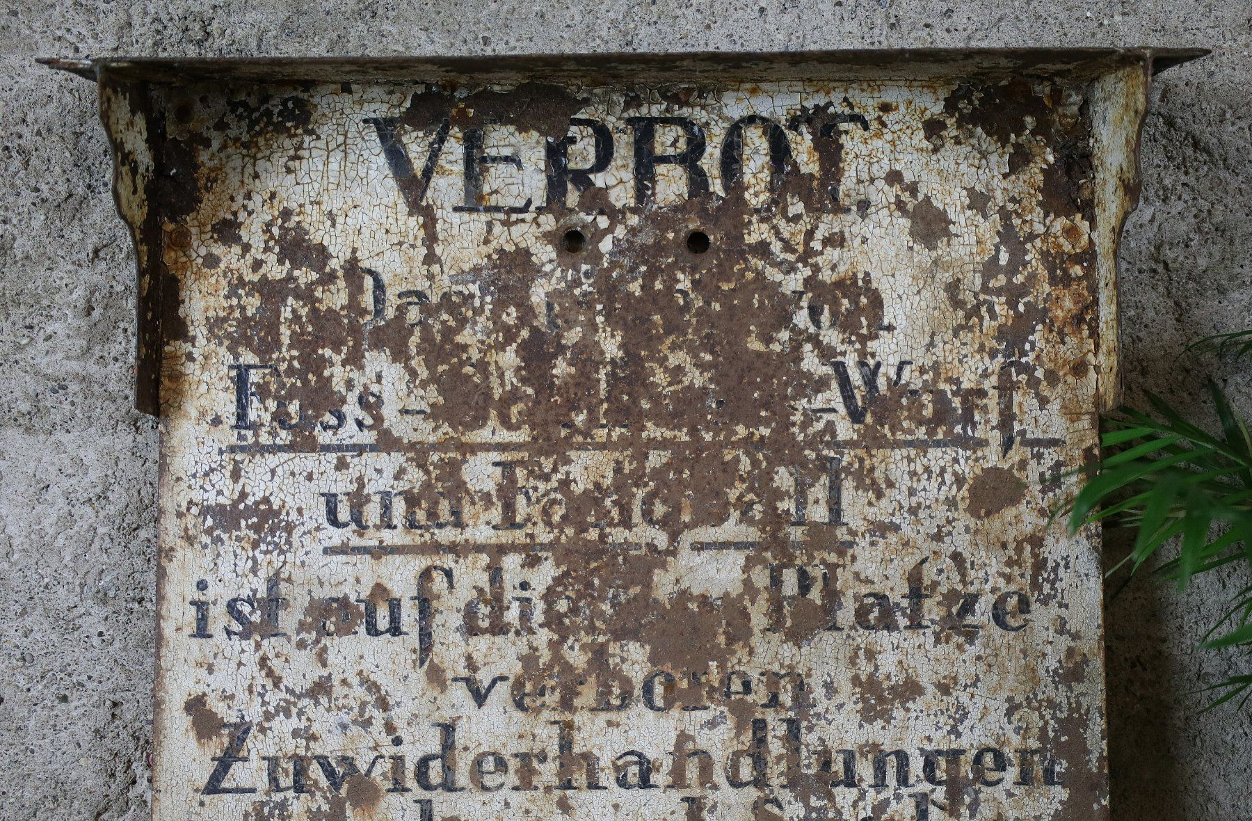 Insegne: Blechschild, Eisenschild "Basel, Verbot, Fussball" – Usato da Birrwil venduto da brandschatz_birrwil 3