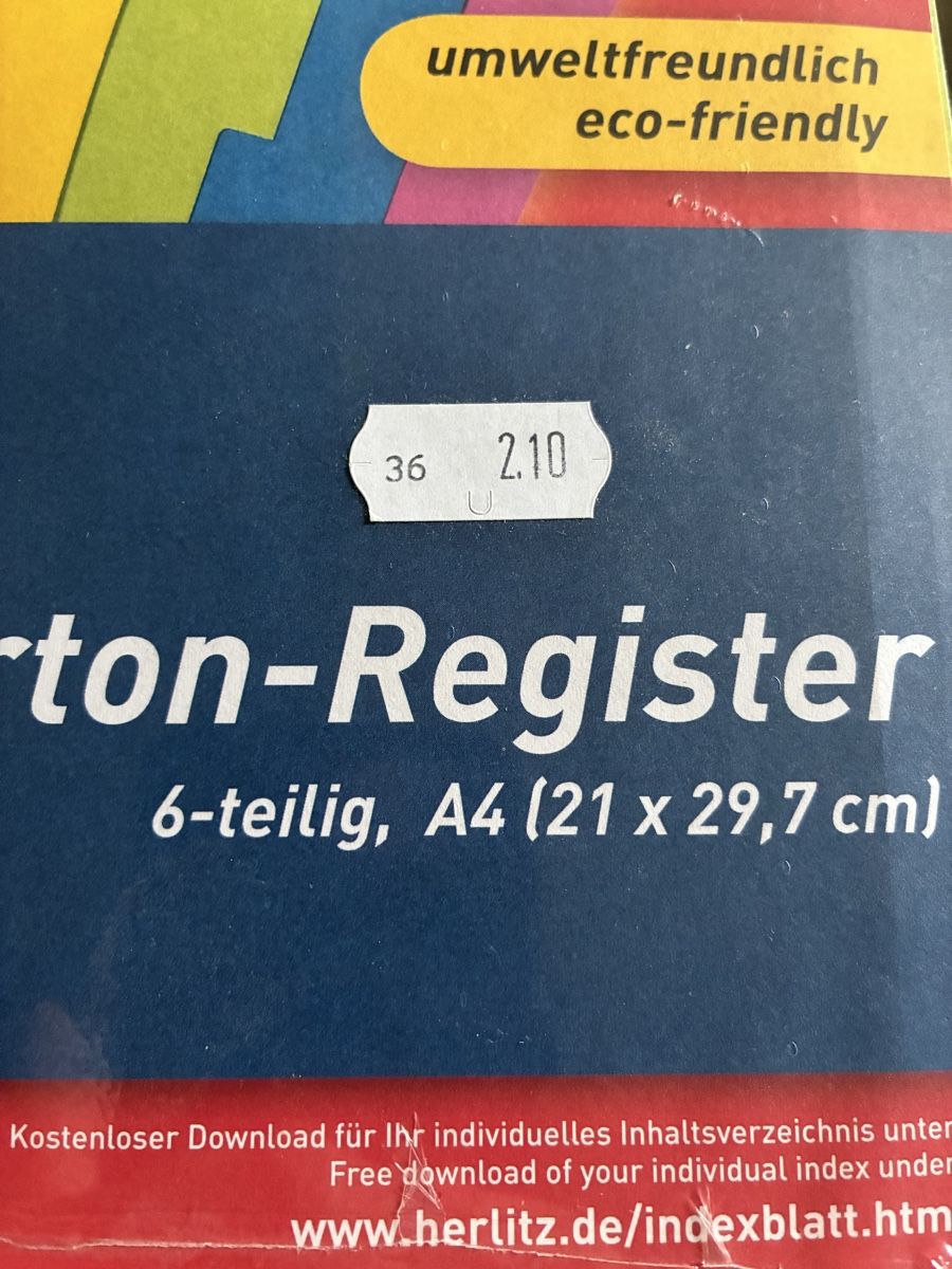 Herlitz Raccoglitori: 2 x Herlitz Karton-Register 6-teilig A4 neu! – Nuovo e nell'imballaggio originale da Oberrüti venduto da Jomaru 3