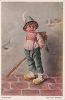 Kunst-AK, H. Kaulbach - Der kleine Dorfheld - gelaufen 1925
