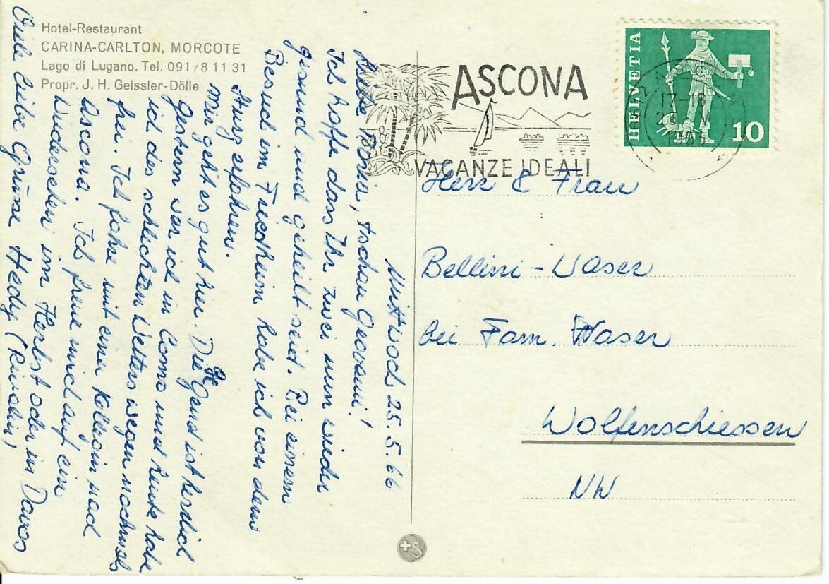 Cartoline postali: Hotel Alpina - Zernez – Usato da Hochdorf venduto da Ziegel-16 1