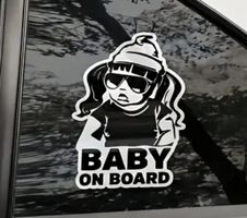 Baby on Board girl Autoaufkleber, cool & süss!