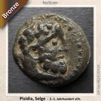 Antike griechische Münze / 2.-1. Jh. vChr. / Pisidia, Selge