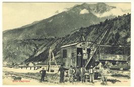 Tunnel du Simplon. Grue électrique. Dès 1898