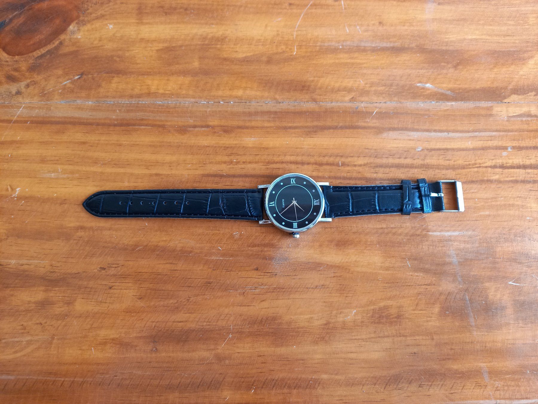 Orologi: Quarzuhr Lederarmband Schwarz – Nuovo e nell'imballaggio originale da Lausanne venduto da WATCH-WORLD 2