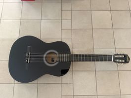 Konzertgitarre Max Music schwarz inkl. Zubeh. gebrauchtes Gi