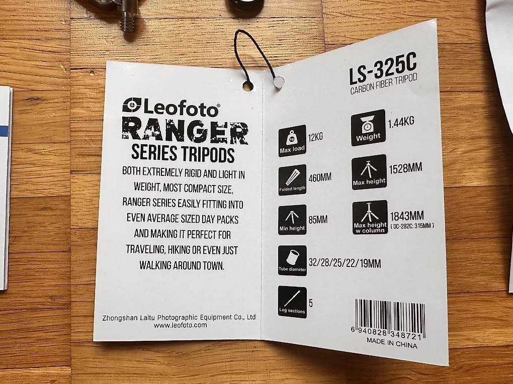 Leofoto Treppiedi & Teste: Leofoto Ranger LS-325C Carbon Stativ – Nuovo (secondo la descrizione) da Winterthur venduto da mom_9lgg 4