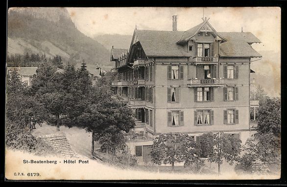 Cartoline postali: AK St-Beatenberg, Hotel Post, 1908 – Usato da Berlin venduto da bartko-reher