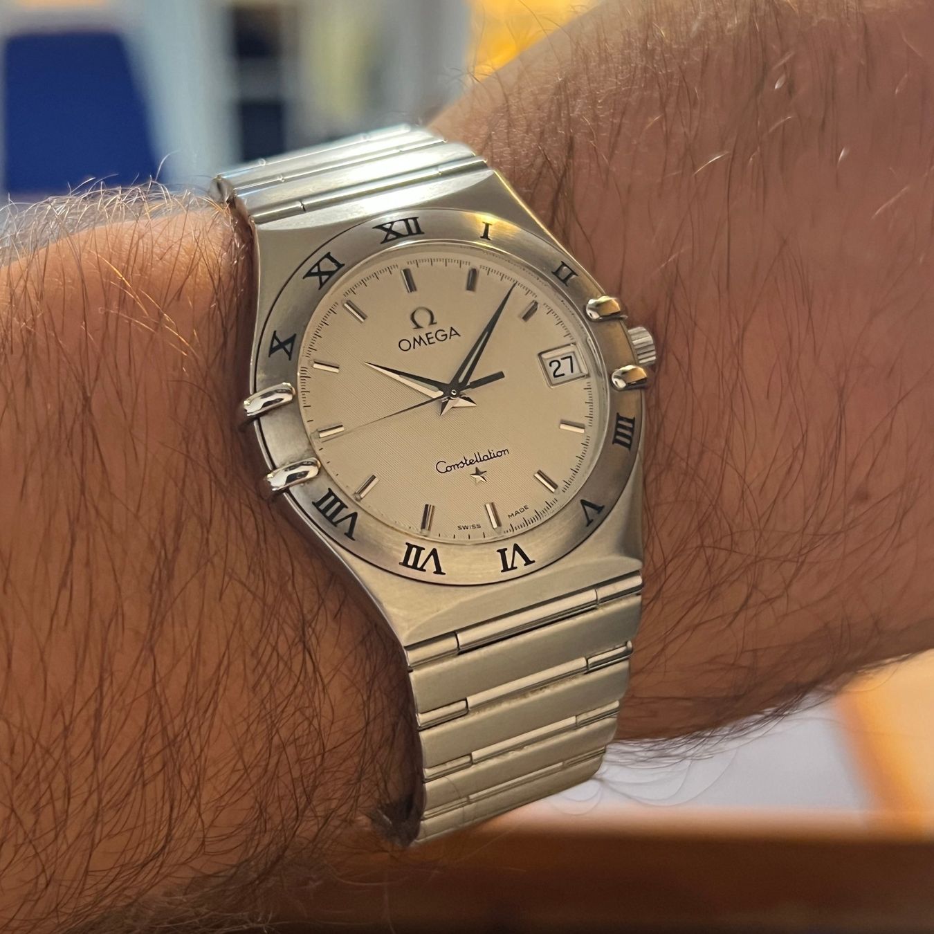 Omega Montres: Omega Constellation Manhattan Silver Dial 1552/862 – D'occasion à Carouge GE par Watchaser 3