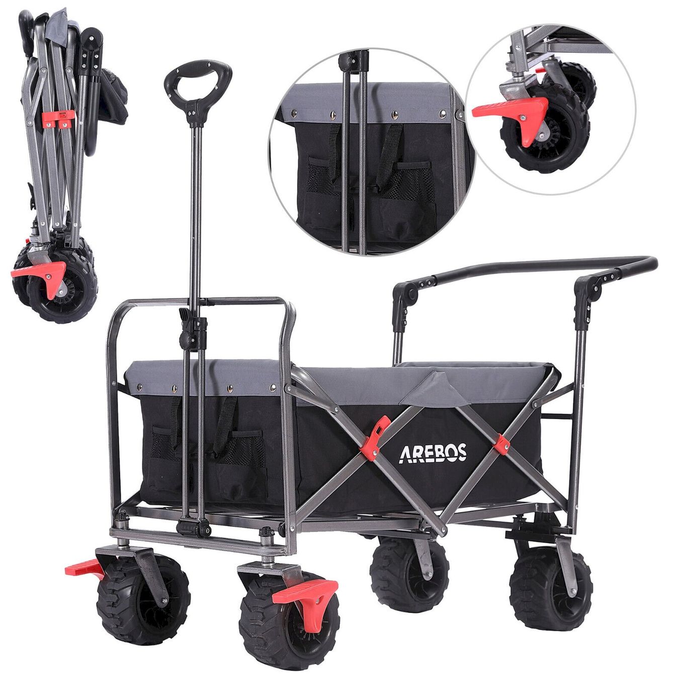 Altro in Utensili da giardino: AREBOS Bollerwagen Klappbar Grau-Schwarz – Nuovo e nell'imballaggio originale da Bottighofen venduto da zaap