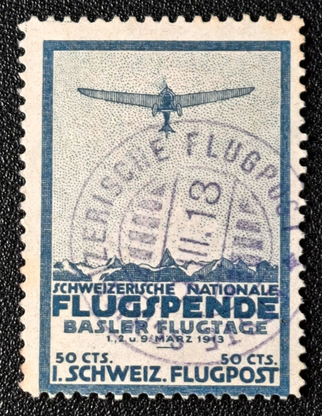 Tutti i francobolli: Vorläufer 1913o Flugpost II Basel / ZS 490.00 – Usato da Rekingen AG venduto da Iceman_xv
