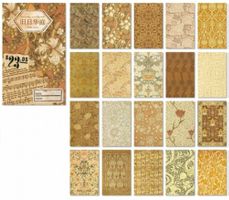 Design-Papier mit Struktur Nr.835, 20 Designs/60 Blätter