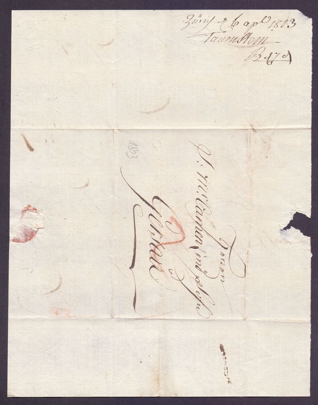 Tutti i francobolli: Faltbrief Vorphila 1803 – Usato da Flamatt venduto da samowarow 5