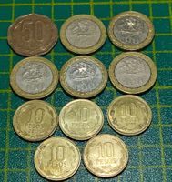11 Münzen aus Chile