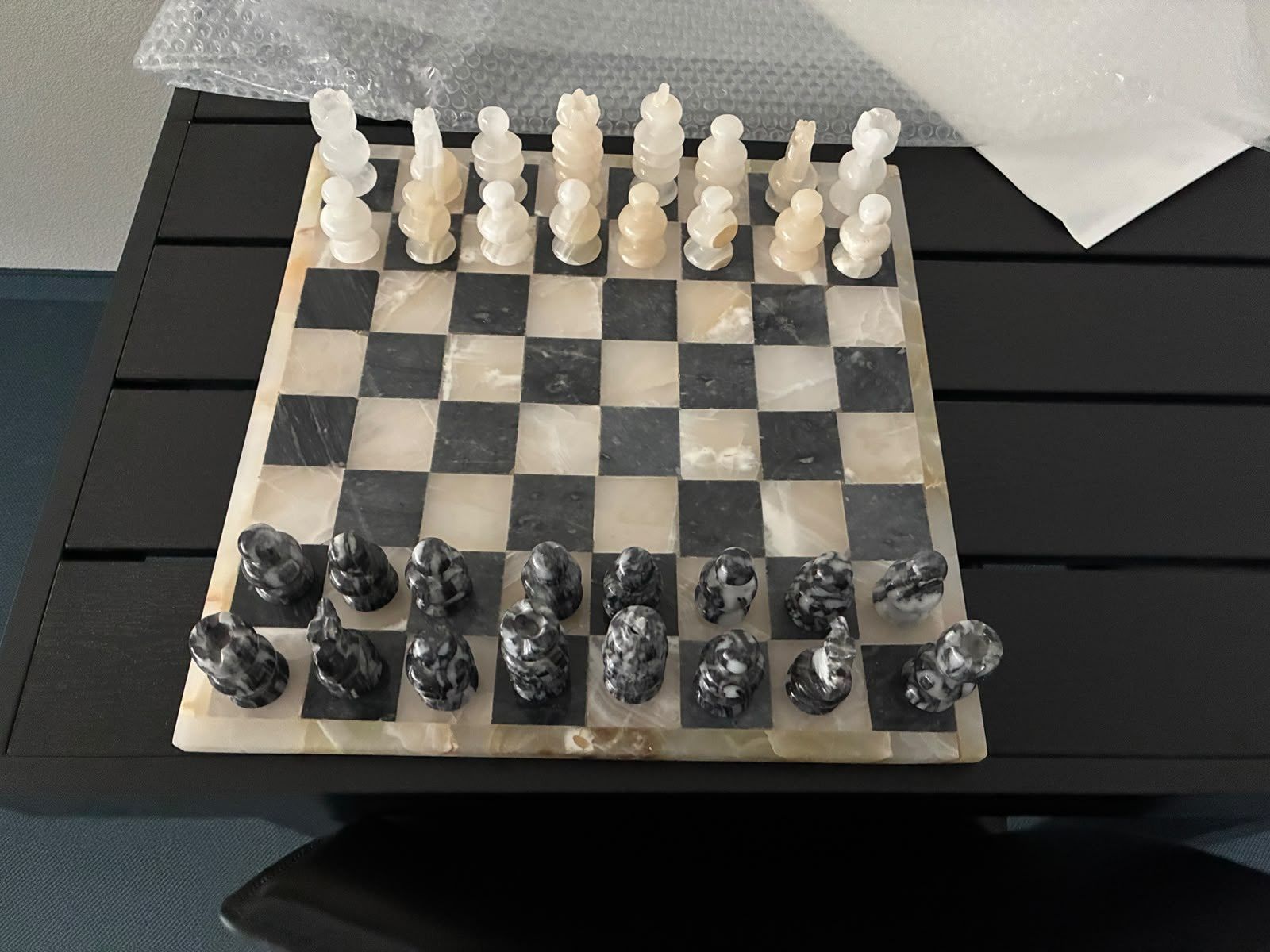 Jeux: Schachspiel aus Marmor – D'occasion à Mörschwil par and456AB 1