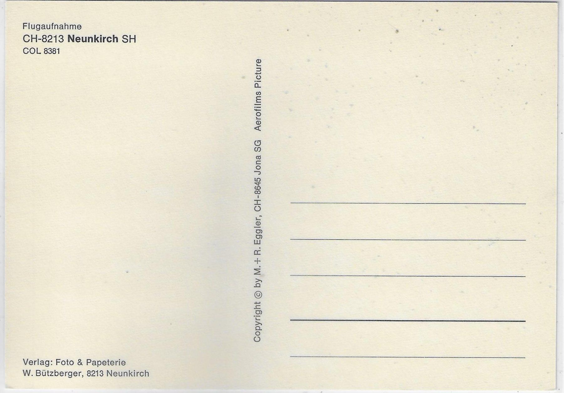 Cartoline postali: Flugaufnahme Neunkirch SH – Usato da Ettingen venduto da Kartenplanet 1