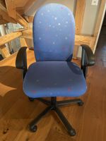 Klöber Bürostuhl ergonomisch blau mit Armlehnen
