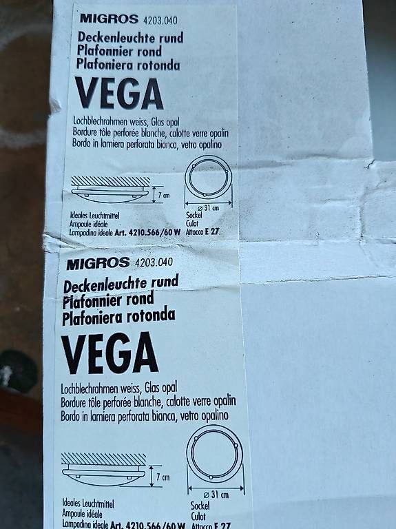 Micasa Lampadari & plafoniere: Deckenleuchte rund von Micasa WAR NIE IM EINSATZ – Nuovo e nell'imballaggio originale da Oftringen venduto da alurollgerueste 1