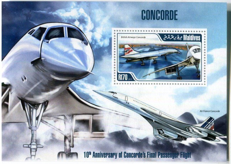 Alle Briefmarken: Block "Flugzeuge". Malediven – Neu und originalverpackt aus Basel von Butsch5