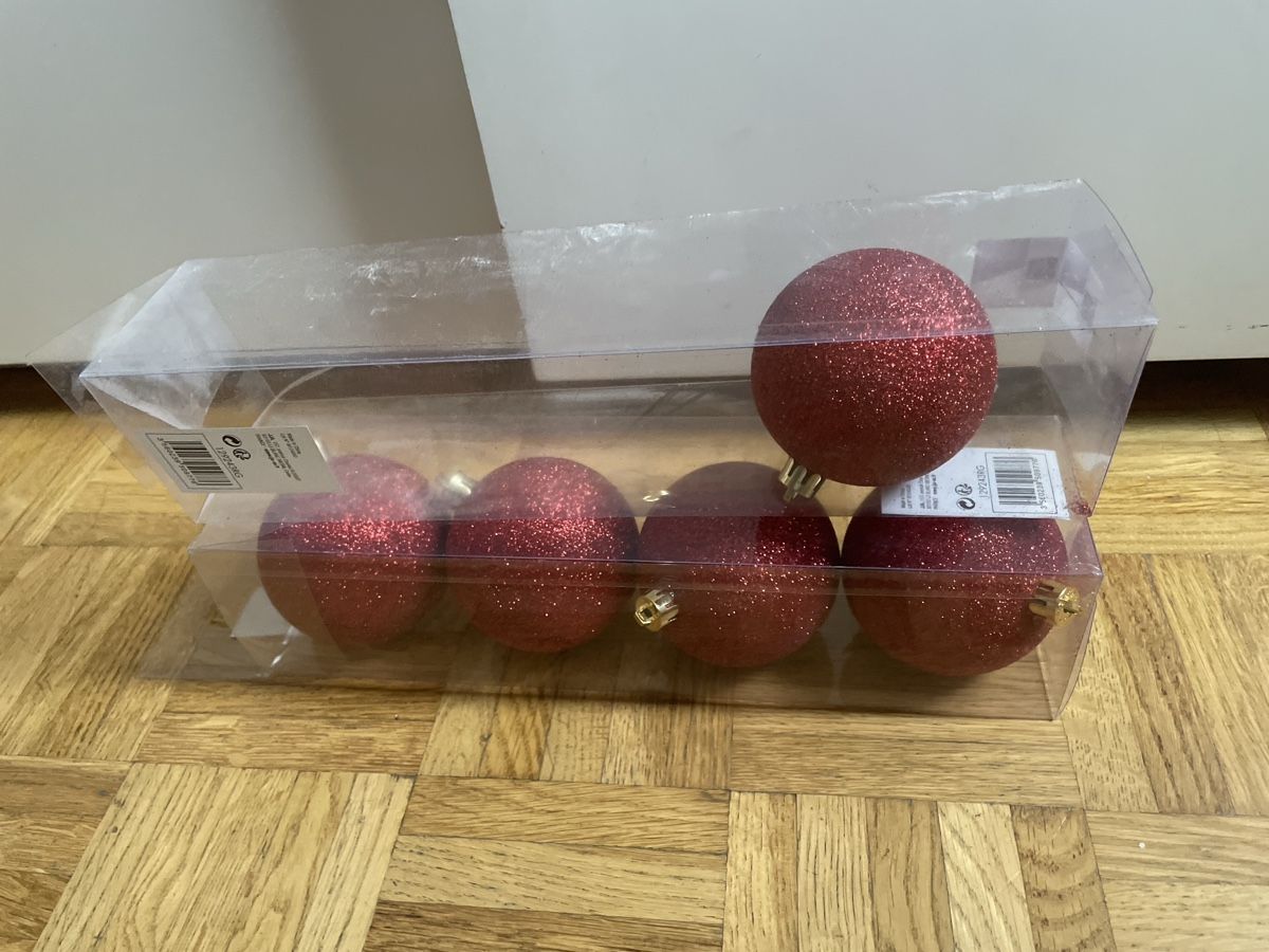 Tutte le decorazioni: Boules de Noël rouge pailletée – Nuovo e nell'imballaggio originale da Morges venduto da louloutte788