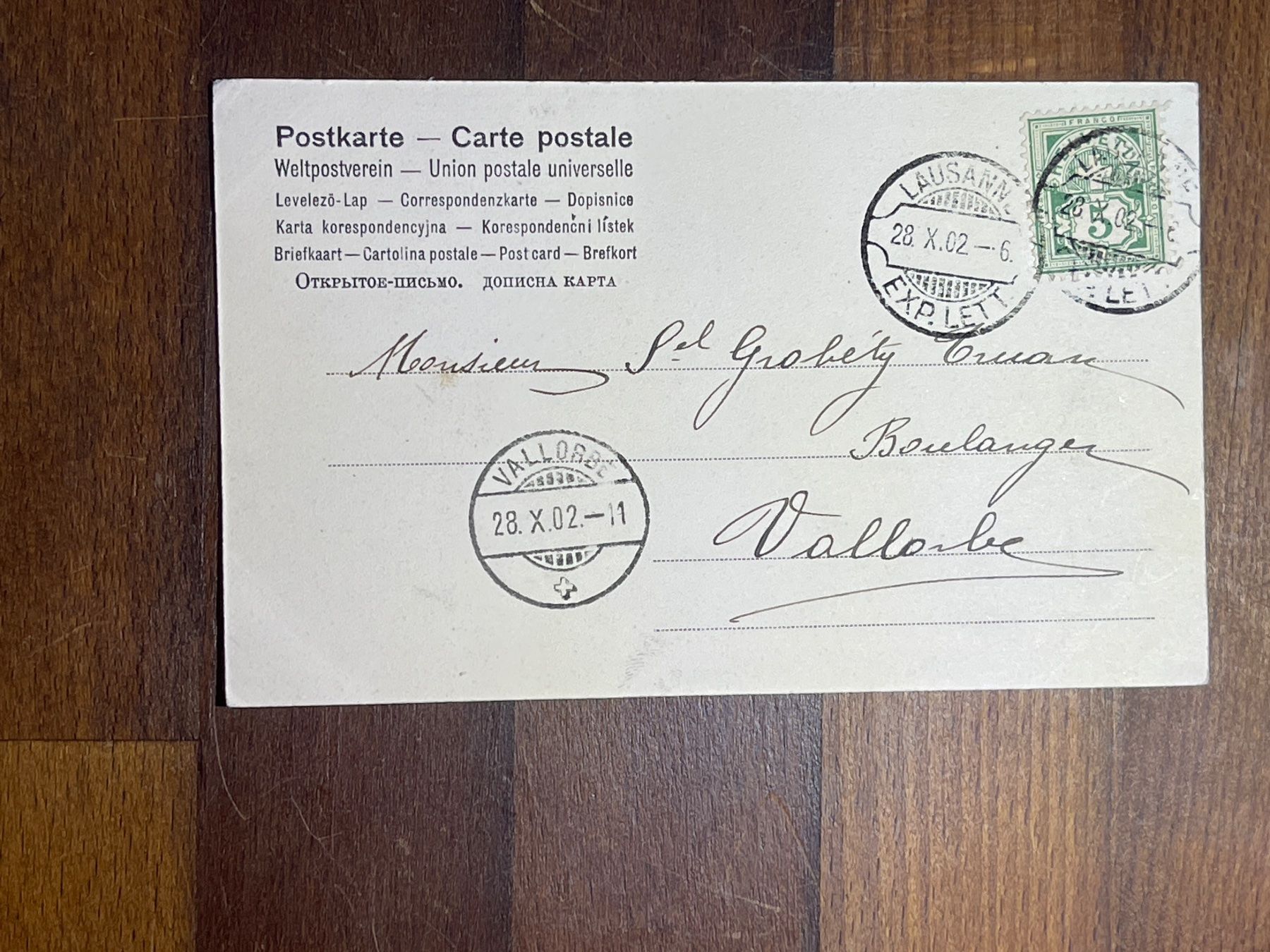 Cartoline postali: Alte Postkarte, mit Liebespaar – Usato da Strengelbach venduto da Aschatan5 1