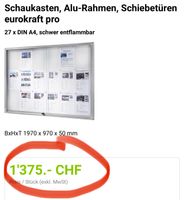 grosser neuer Schaukasten mit Transportschaden siehe Bild