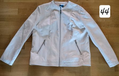  Lederjacke Grösse 44 weiss guter Zustand