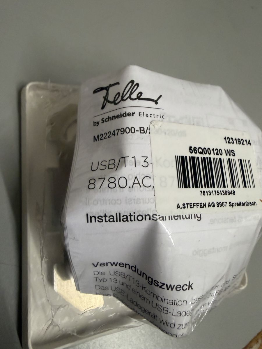 Feller Stecker: Steckdose 2xUsb-C – Neu und originalverpackt aus Zürich von papaplatte 2