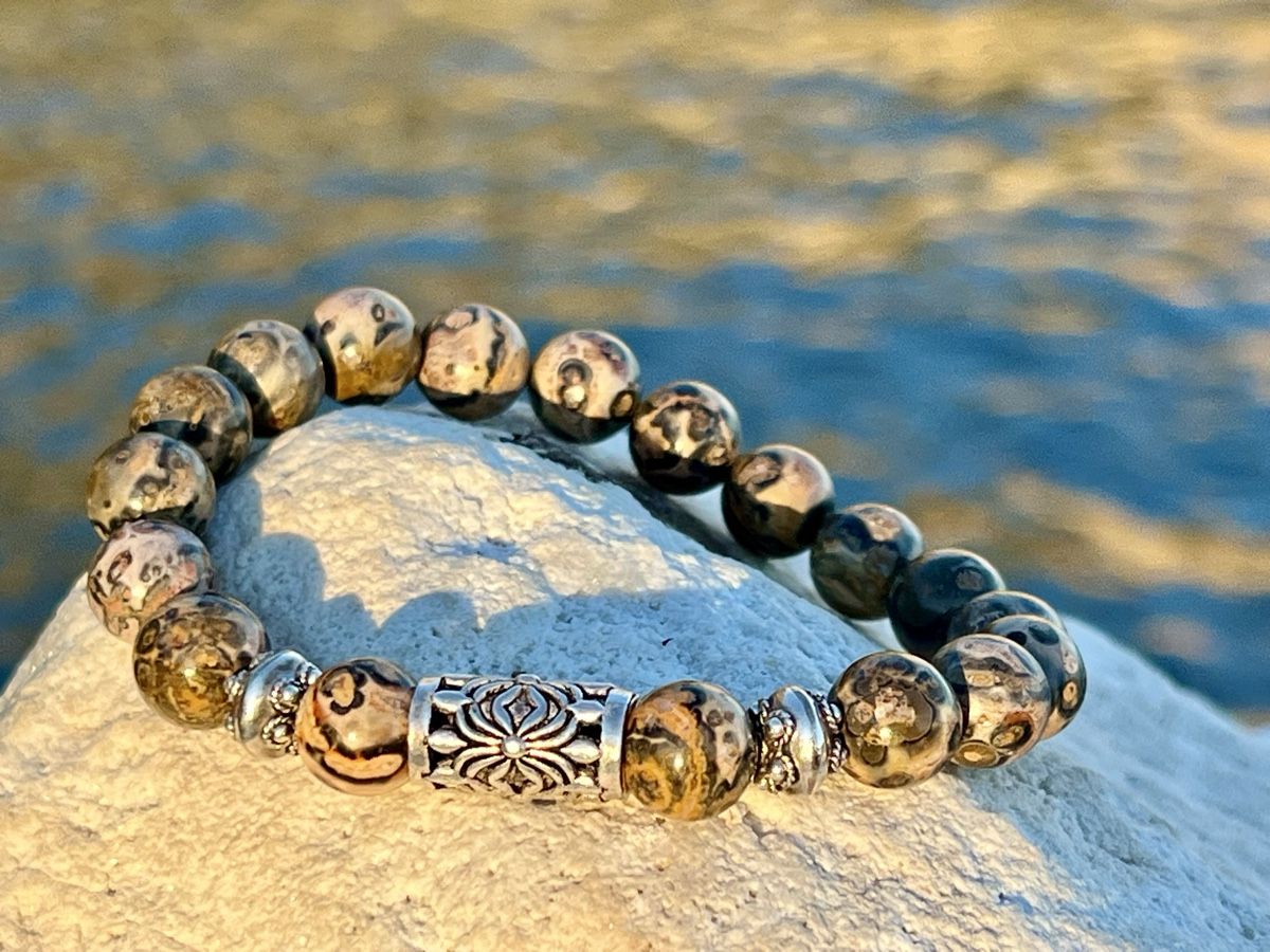 Bracciali & Braccialetti: Leopard Jasper Bracelet - Sterling Silver – Nuovo e nell'imballaggio originale da Rüschlikon venduto da ThereseJewelryDesign 6