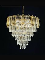 Luxus Kristall-Kronleuchter  Gold & Art Déco