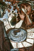 FELIX HOFFMANN, Mehrfarbiger Holzschnitt, um 1950
