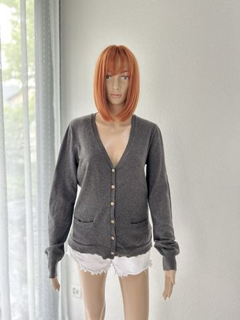 Ralph Lauren Women's Gray Cashmere Blend Cardigan Sweater L