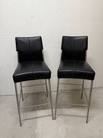 Schwarze Leder Barhocker Bert Plantagie