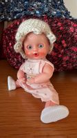 Antike Mini Puppe Baby Doll, 11 cm, Puppenstube, 50-er