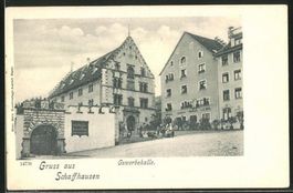 Gruss aus Schaffhausen, Gewerbehalle, um 1900