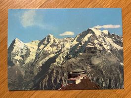 Postkarte Schilthorn Eiger Mönch Jungfrau 1970s
