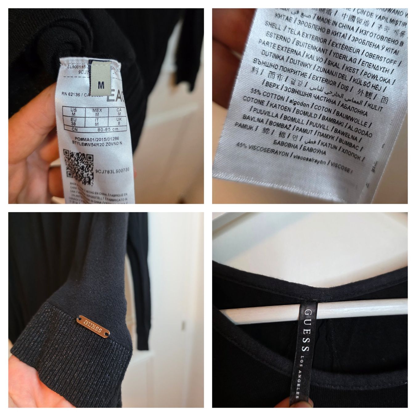 Guess Camicette: GUESS Damenbluse schwarz asymmetrisch M – Usato da Wald ZH venduto da CapLux 7