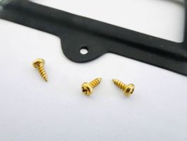 Etikettenhalter mit Gold Schrauben