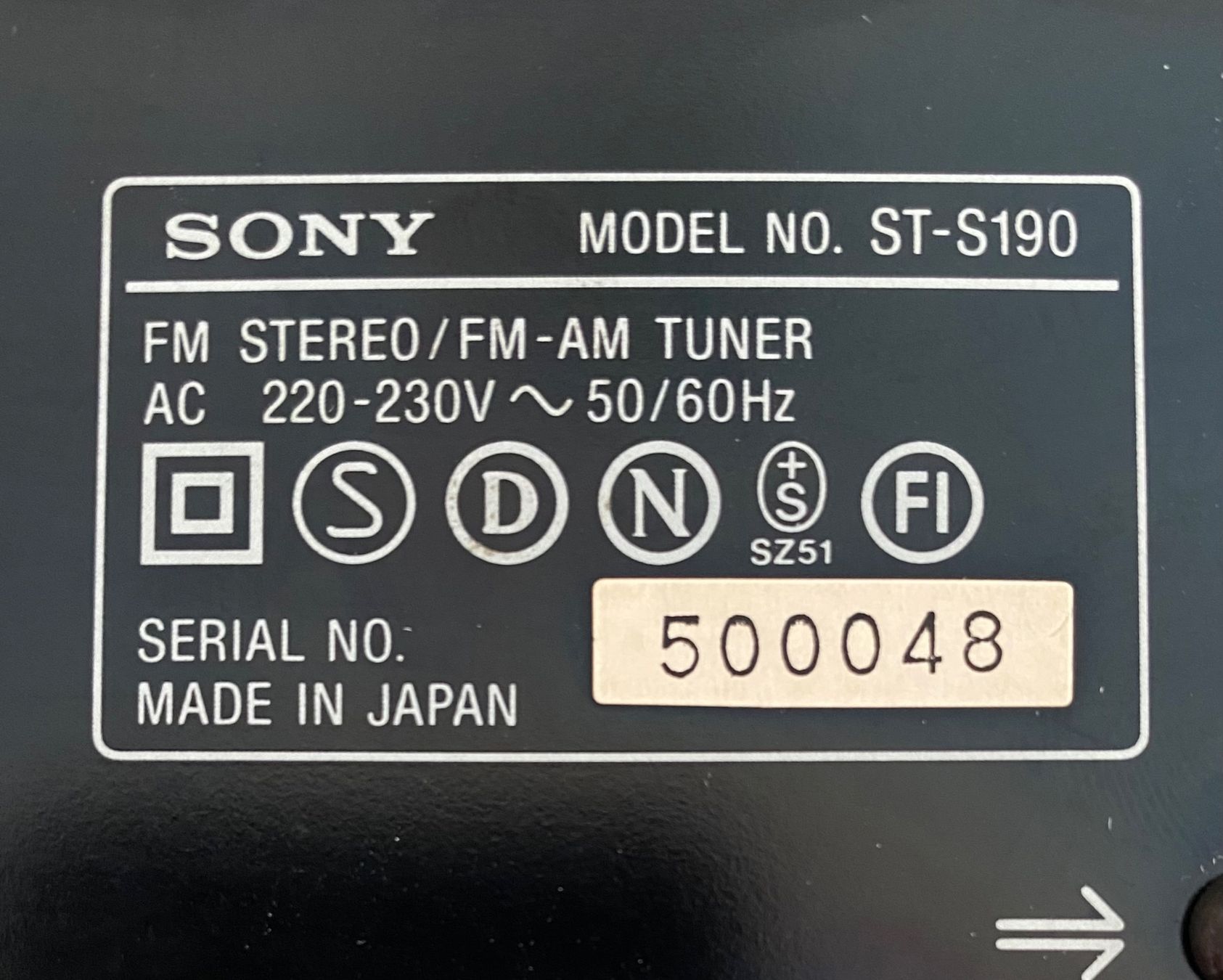 Sony Lettore multimediale & Streamer: Sony ST-S190 Stereo Hifi Tuner – Usato da Jonschwil venduto da Jomase 2