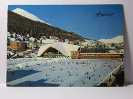 Davos , Eissporthalle und Natur - Eisbahn  1983