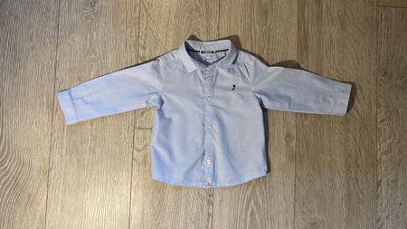 Jacadi Baby Blue Long Sleeve Shirt, Size 81cm, Great!