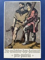 Bundesfeier Postkarte 1910 pro patria Die Wächter der Heimat