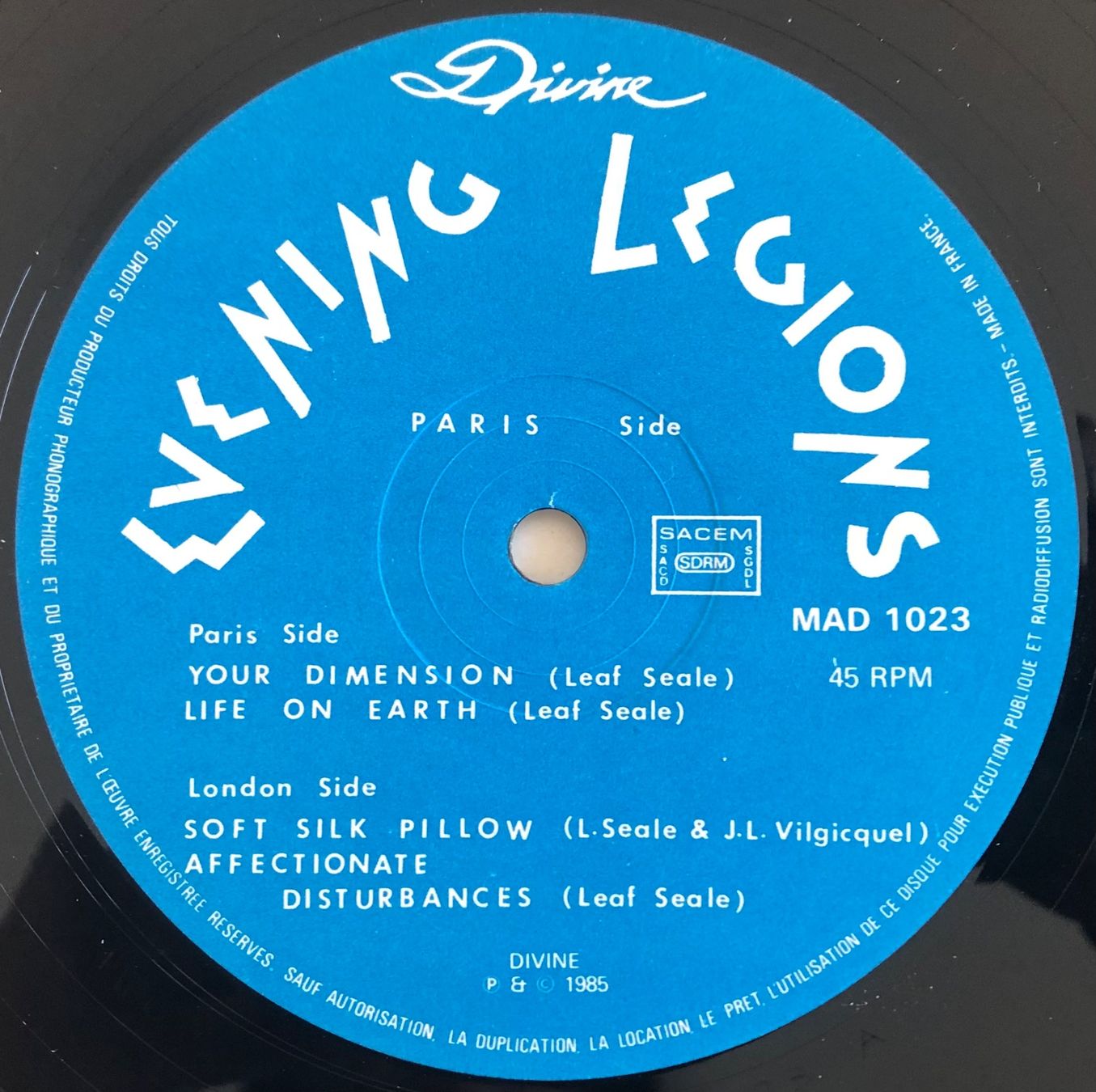Vinyles: EVENING LEGIONS - EVENING LEGIONS – D'occasion à Poliez-Pittet par Newtown-Records 3
