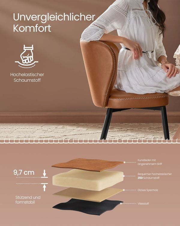 Sedie: Esszimmerstühle 2er Set Kunstleder Mid-Century ECCO – Nuovo e nell'imballaggio originale da Lachen SZ venduto da MAMORU-MOEBEL 5