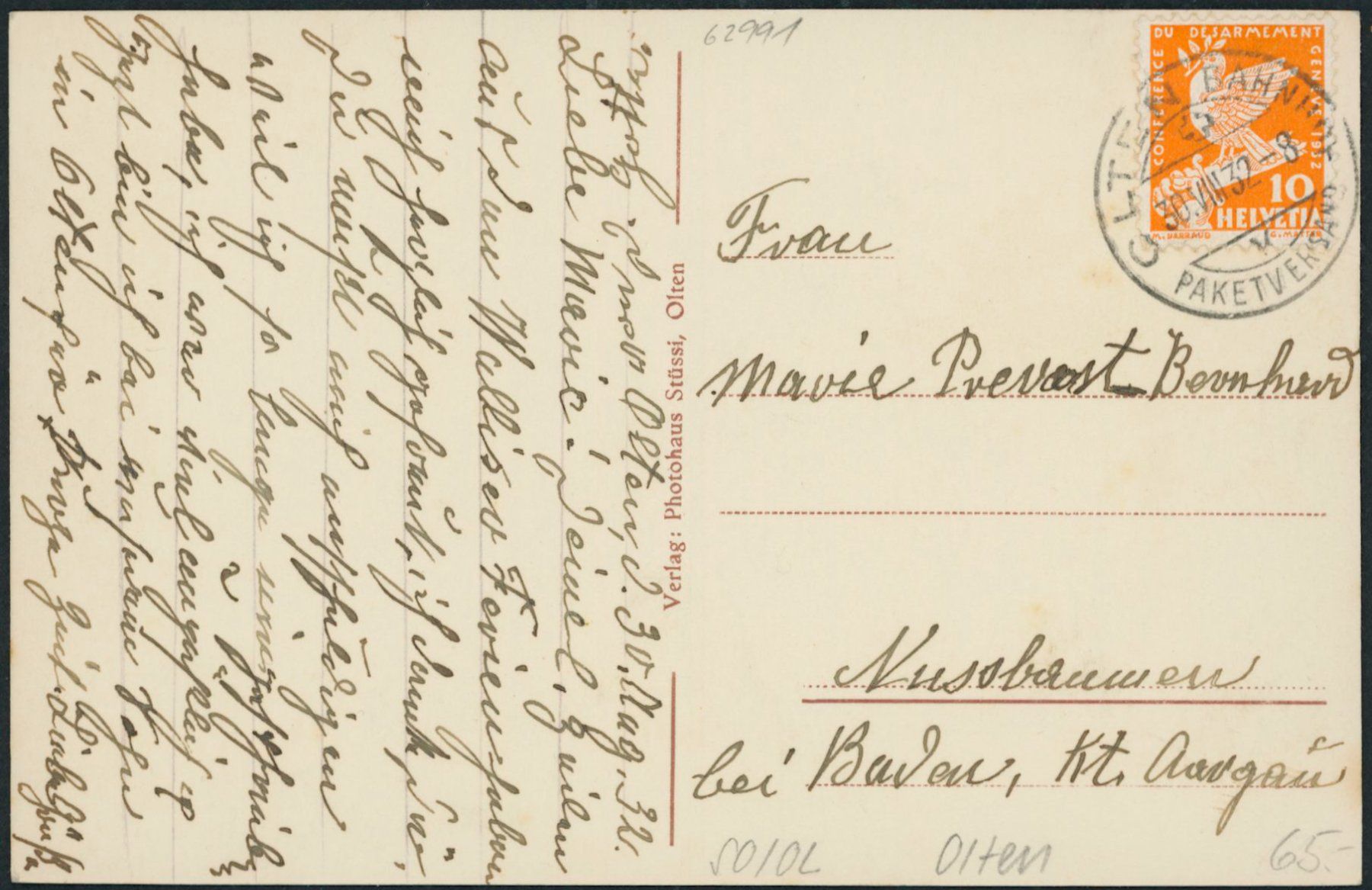 Cartes postales: SO Olten – D'occasion à Schindellegi par masutka7 1