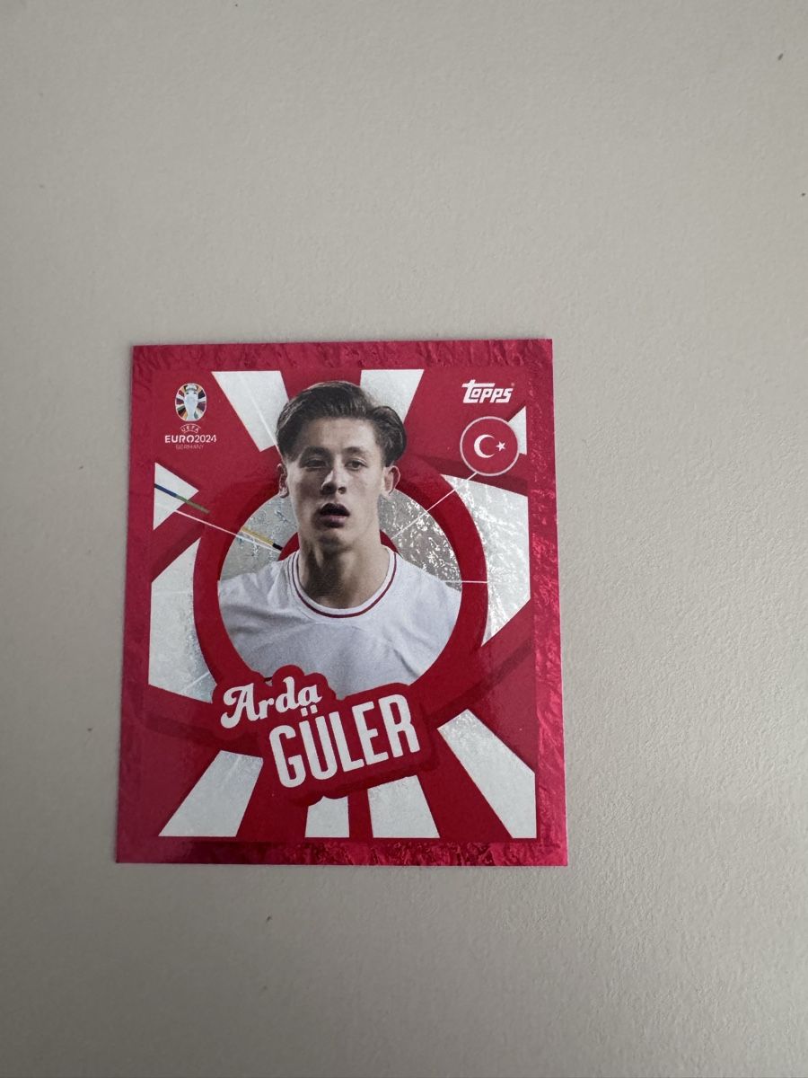 Topps Carte collezionabili: UEFA EURO 2024 Sticker - Arda Guler – Usato da Emmen venduto da Panininho