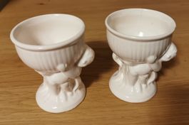 2er Set Vintage Vase aus Porzellan, Top Zustand!