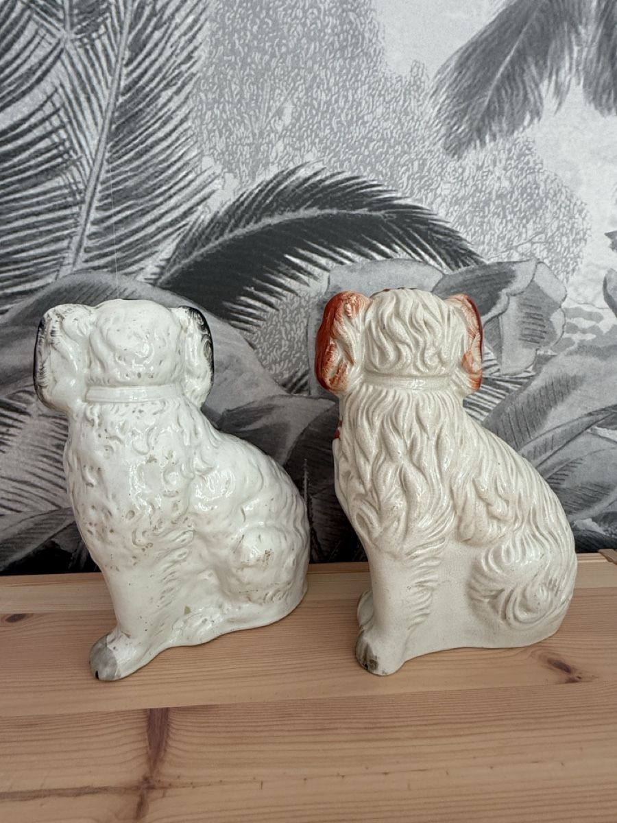 Statuette: 2 Kaminhunde/Puffhunde – Usato da Stadel venduto da Atropa1969 3
